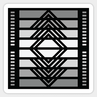 “Dimensional Drop” - V.1 Grey - (Geometric Art) (Dimensions) - Doc Labs Sticker